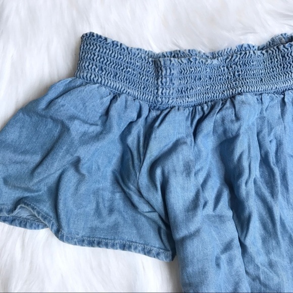 𝅺old Navy Chambray Tencel Off The Shoulder Top - Picture 3 of 5